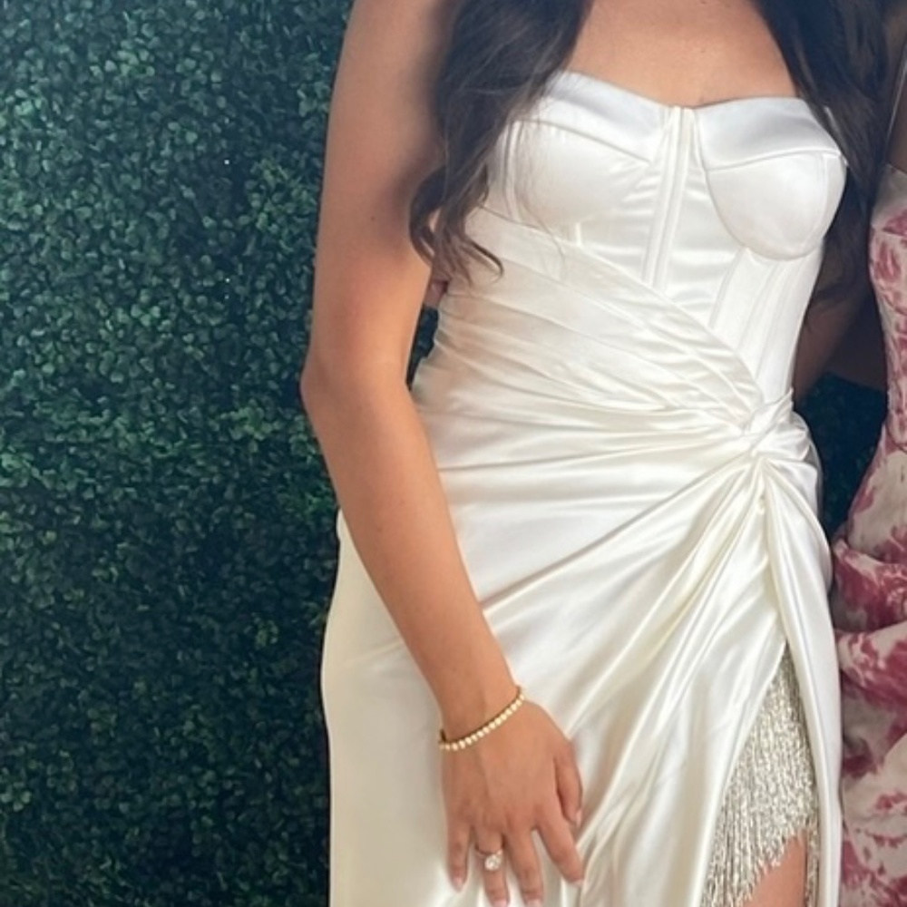 Custom White Evening Gown